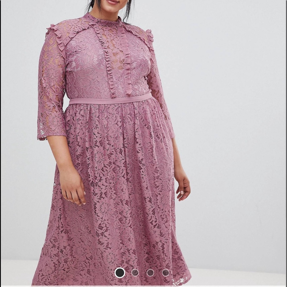 LITTLE MISTRESS PLUS ALL OVER LACE FULL MIDI